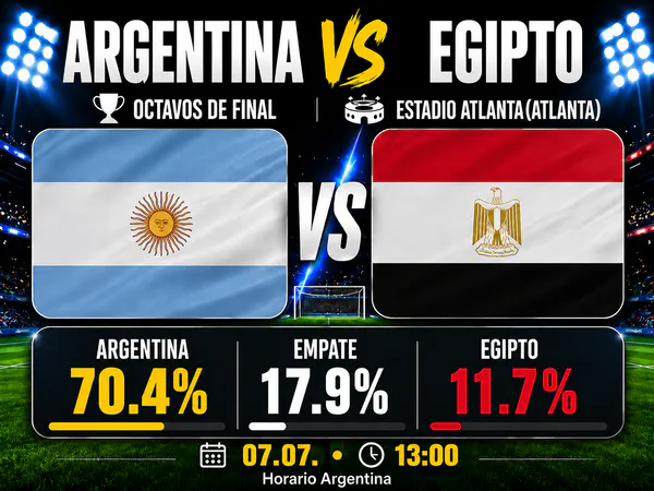 Argentina vs Egipto - Octavos de final - Mundial 2026