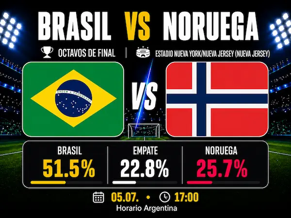 Brasil vs Noruega - Octavos de final - Mundial 2026