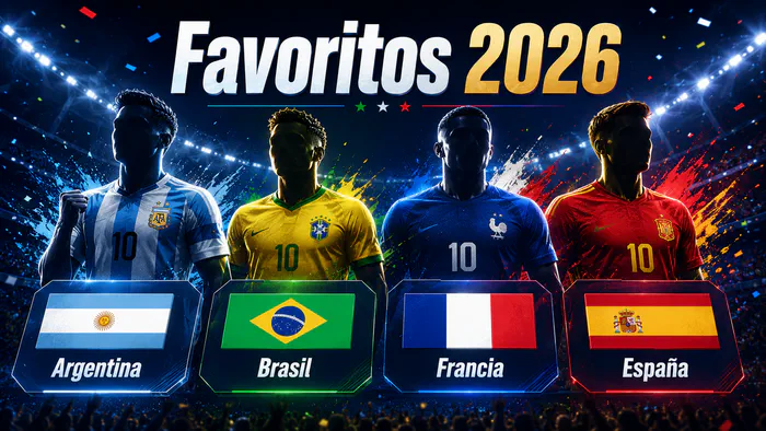 Favoritos del Mundial 2026 con Argentina, Brasil, Francia y España