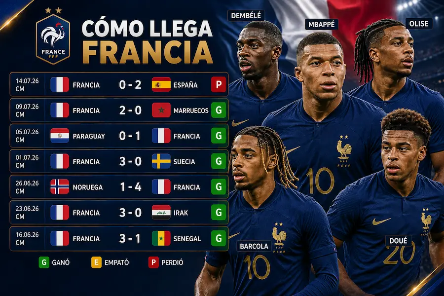 Francia resultados de partidos en Mundial 2026
