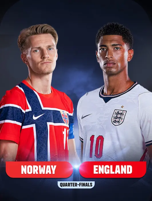 Jugadores clave de Noruega e Inglaterra en cuartos de final del Mundial 2026