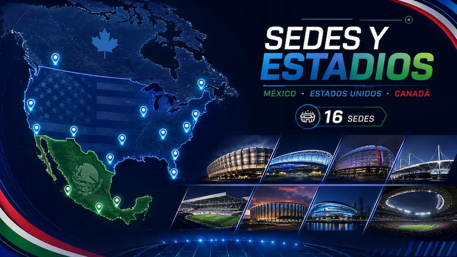 Sedes y estadios del Mundial 2026 en México, Estados Unidos y Canadá