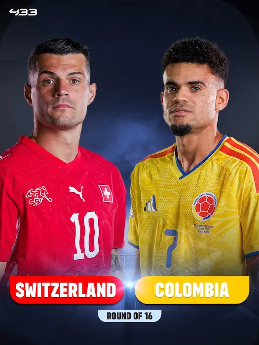 Jugadores clave de Suiza y Colombia en octavos del Mundial 2026